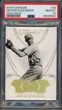 Grover Alexander Card 2019 Flawless Holo Gold (Serial #d 9/10)(pop 1) #34 PSA 10