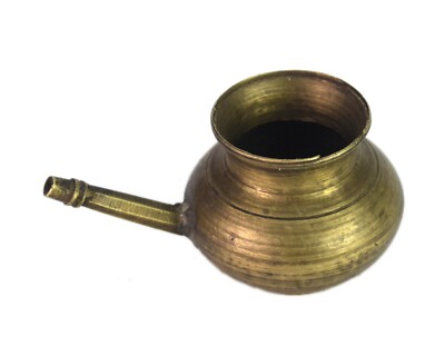 Brass Spout Water Drinking Pot Children Kitchen Playing Miniature Vessel G56-195
