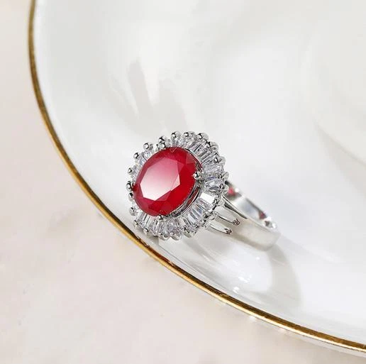 Anillos de plata con gemas de cuarzo verde fuego multi natural regalo navideño talla 6-10 mujer Foto 2 de 4