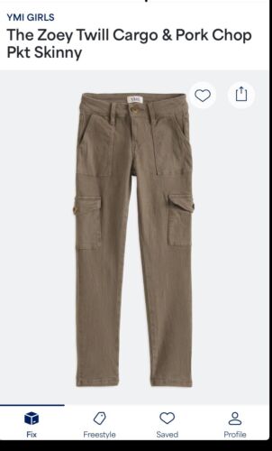 New with Tags Girls Cargo Pants, YMI Girls The Zoey Twill from Stitch Fix, sz 8