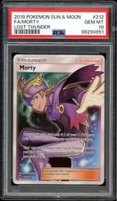 2018 Pokemon Lost Thunder #212 Morty Full Art PSA 10 Gem Mint on eBay