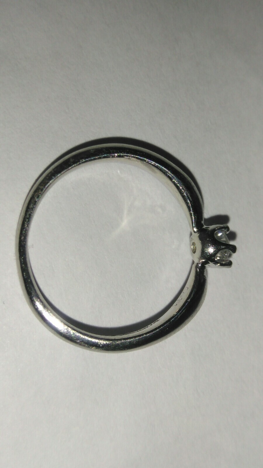 Solid platinum dainty diamond solitaire ring 2.80… - image 7