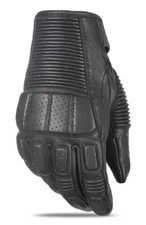 Highway 21 Trigger Leather Motorcycle Gloves Black