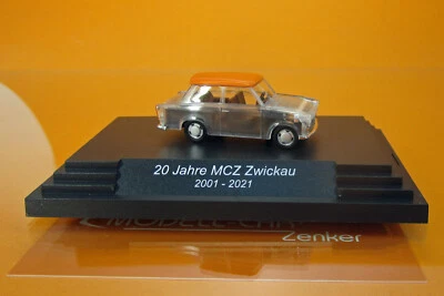 Busch MCZ 03-337 IFA Trabant P 601 20 Jahre MCZ transparent 1:87 NEU Modellauto - Bild 1 von 4