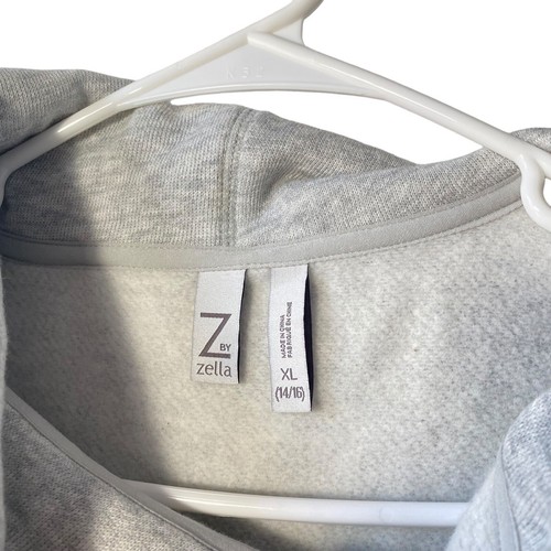 NWT Zella Gray Wrap One Button Sweater Girls XL 14-16 - Picture 3 of 5