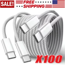 For iPhone 16 15 Pro USB-C to USB-C Cable Fast Charger Lot Type C Charging Cord
