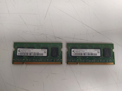 2x512 Mo DDR2 667 MHz SODIMM - Barrettes Mémoire PC Portable Occasion (1 Go)