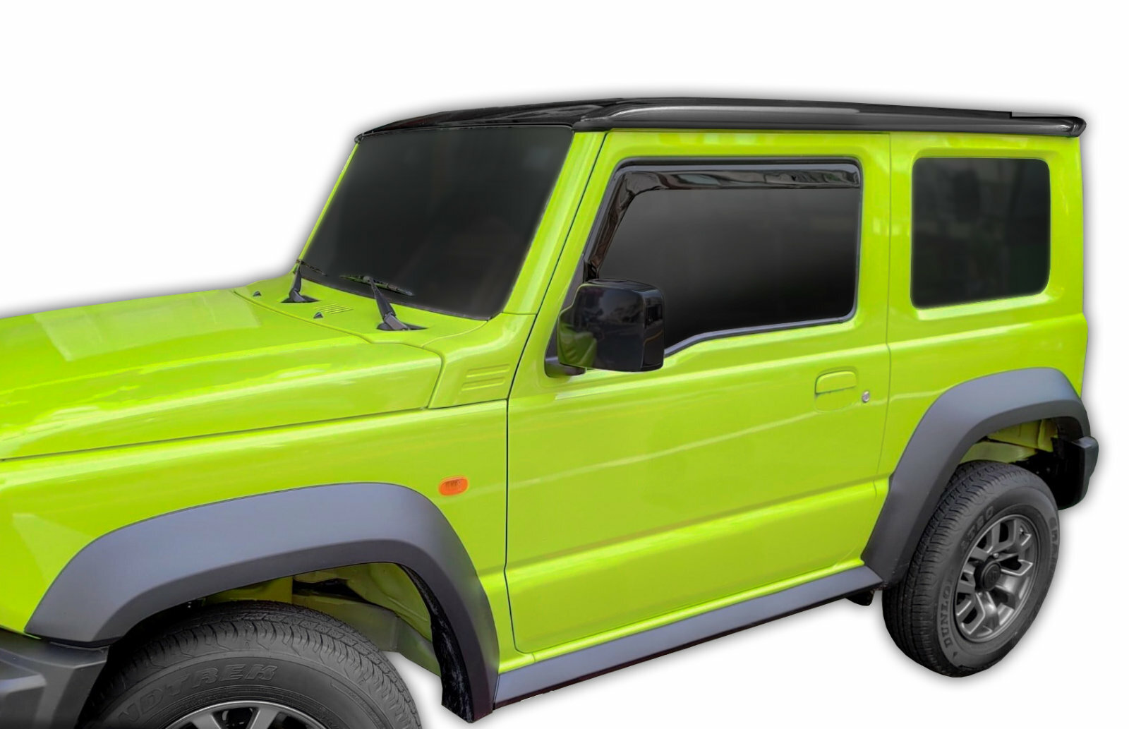 Déflecteurs de vent HEKO haut de gamme en acrylique noir pour Suzuki Jimny 2018+