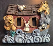 Noahs Ark Decor Double Light Switch Plate Cover