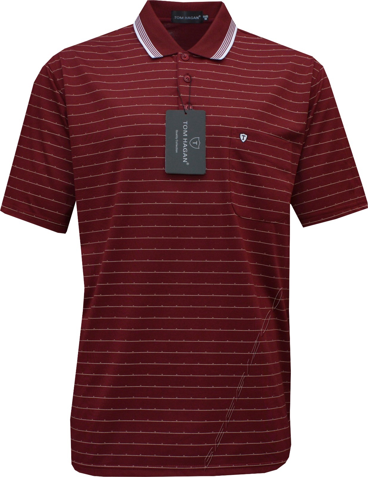 Mens Short Sleeve Striped Golf Polo Shirt T Shirt Top Casual MXXL By