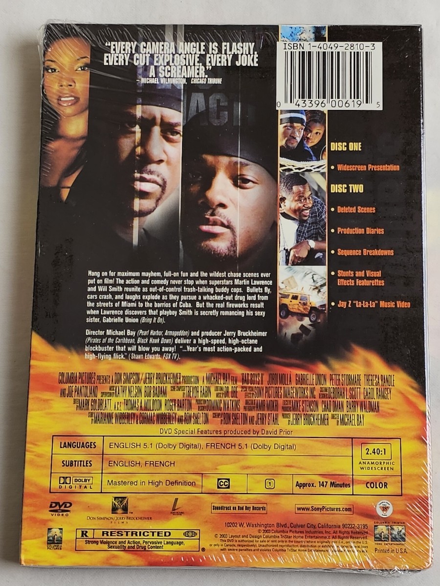 Bad Boys II (DVD, 2-Disc Set)-Brand New/Sealed-Martin