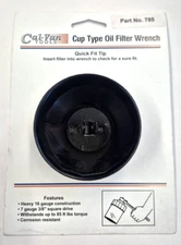 Cal-Van Tools 785  Cup Type Oil Filter Wrench, 65 mm (2-9/16 in.) 14 flutes