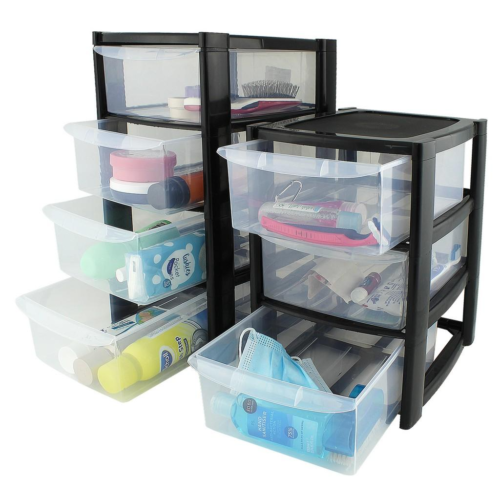Plastic Storage Drawers Tower Unit Desktop Home Bathroom School Stationary Files - Picture 5 of 8