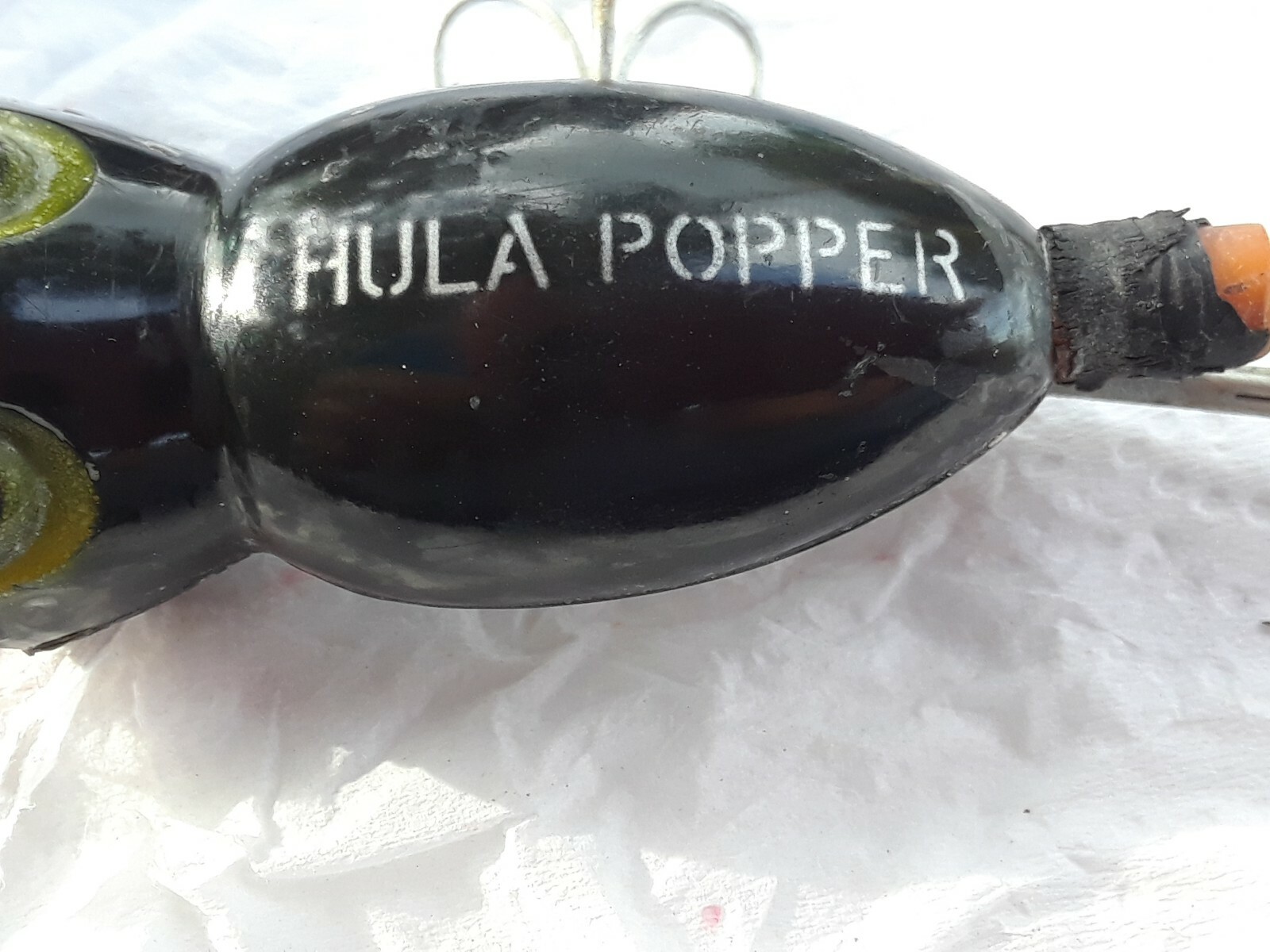 Leurre De Pêche Vintage Fred Arbogast Hula Popper - Black 1 5/8, Topwater