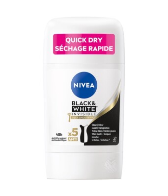 Nivea BLACK & WHITE Silky Smooth stick deodorant anti-perspirant 50ml- FREE SHIP