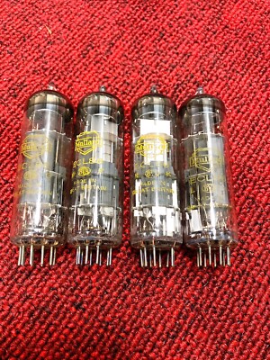 Mullard ECL86 6GW8 Yellow Prints Excellent testing values matched Quad