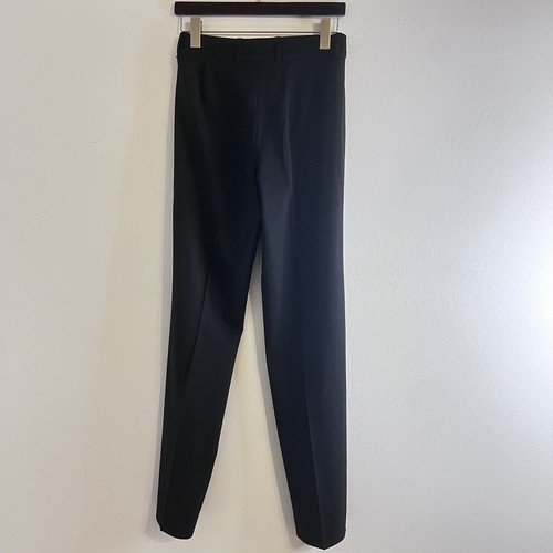NEUWERTIG! Hugo Boss Gr. 8 Schwarz Stretch Wolle Hose Trouser Weites Bein Flache Vorderseite 6 - Bild 7 von 12