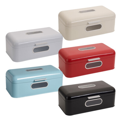 Echtwerk Brotkasten ''Retro'' aus Metall Brotaufbewahrungsbox Brotbox B-WARE