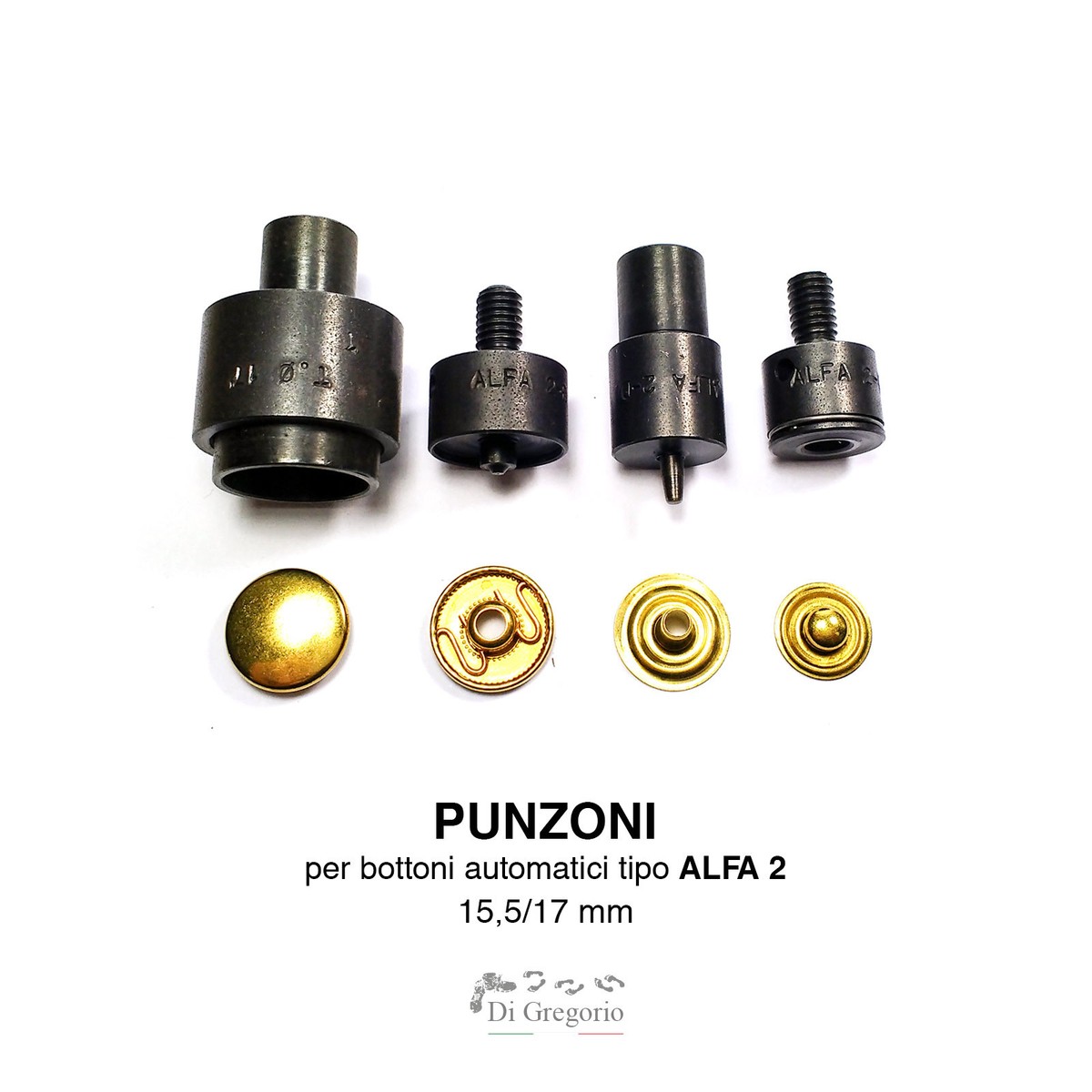 Set 24 Bottoni Automatici a Pressione in Acciaio 15 mm Per Cucito e