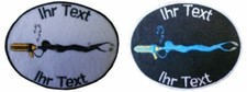 Orientierungstauchen Tauchen Aufnäher mit Wunschtext Patch 10cm (434)