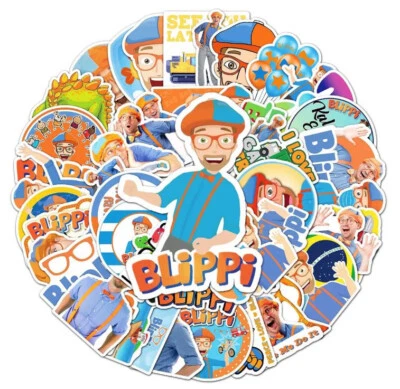 50 Piece BLIPPI Sticker Skateboard Luggage Laptop Waterproof Sticker Game DIY