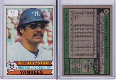 1979 Topps Baseball Card # 700 Reggie Jackson New York Yankees OF EX
