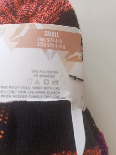 Reebok Performance Low Cut 6 Pack Multiclr Socks Girls Shoe Sz 4-8 Sock Sz 5-6.5 - Picture 8 of 8