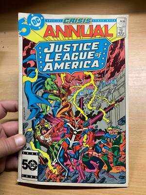 DC COMICS JUSTICE LEAGUE OF AMERICA ANNUAL #3 1985 (VFN+) CRISIS COMIC (LL)