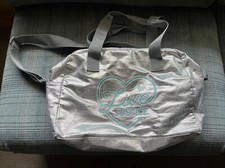 Justice Silver Metallic  Live Justice  Sports Overnight Travel Duffel Tote Bag