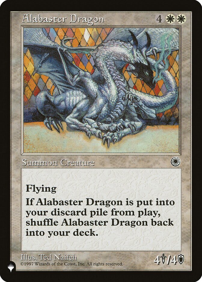 MTG Alabaster Dragon ** The List ** English (DAMAGED) | eBay