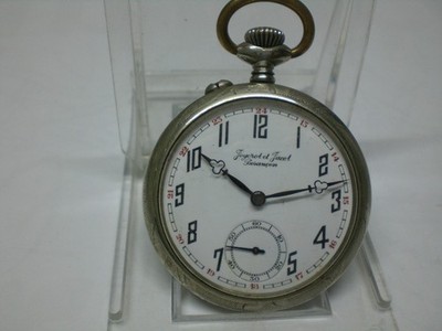 Antike Französische Taschenuhr, Argentan, vor 1925, läuft