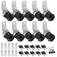 10 Pack RV Storage Locks with Keys - Black