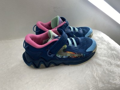 Nike Kids Athletic Sneakers Blue Pink Hook & Loop US 3Y EU 35 FD0214-400