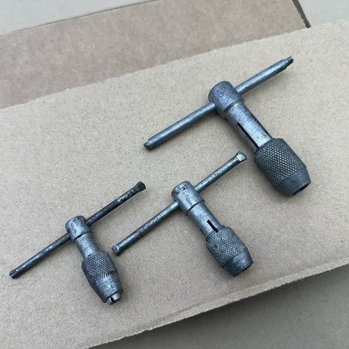 Lot Of 3 VINTAGE T HANDLE TAP WRENCH Machinist Tool Made In Japan 3 Sizes