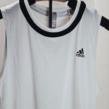 Adidas Women's Club Knot Active Tennis Tank Top White Size Large