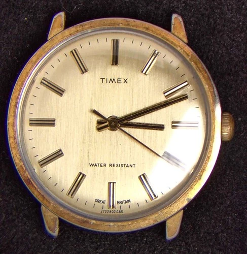Timex GB Gold-Tone Men's Hand-Wind Vintage Watch -- Running