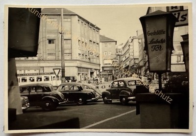orig. Foto Essen Ruhr Auto Automobil Oldtimer um 1955