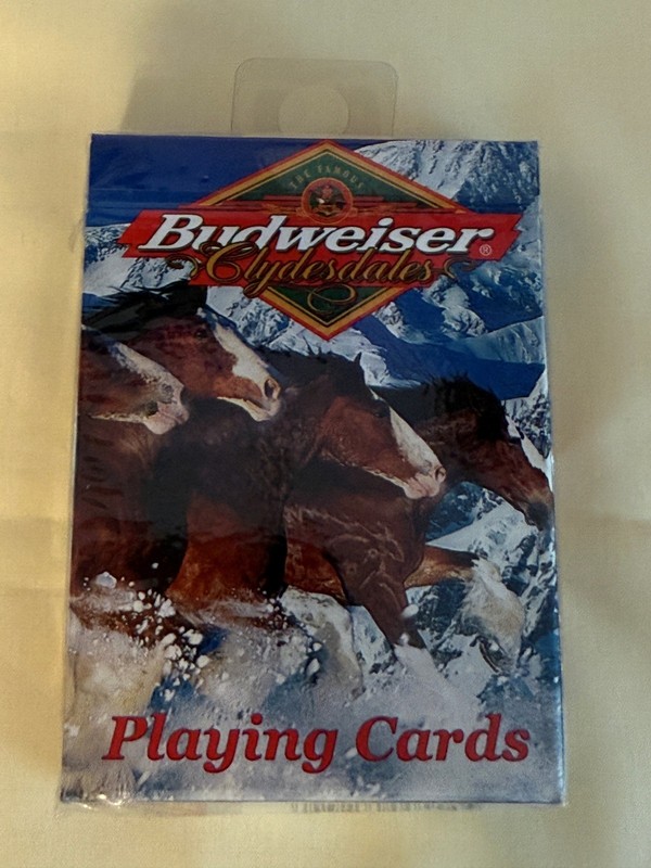 1990's Factory Sealed Budweiser Clydesdales Playing Cards Order #554