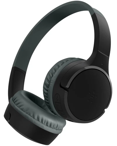 Belkin SoundForm Mini Wireless Kids Headphones with Built-In Mic, safe volume li