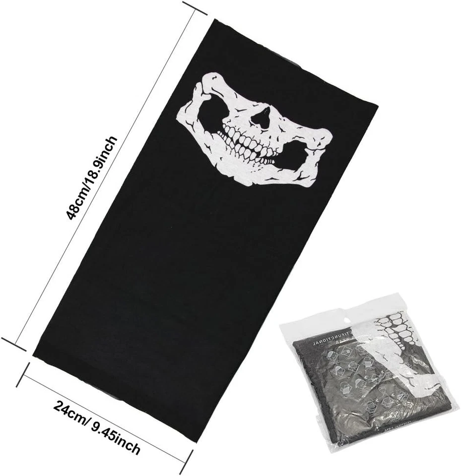 1 PCS Skull Mask Breathable Skull Face Masks For Motorcycle Hiking Ski Halloween - Image 2 of 4