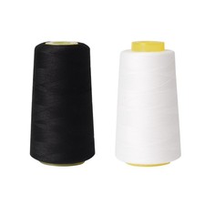 Sewing Thread Cone Set, 2 Pack Serger Thread, 3000 Yards Each, All Purpose Th...