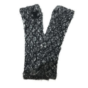 CHANEL - Black White Cashmere Women's Gloves