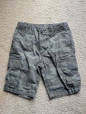 GAP Kids Boys Army Green Camouflage Cargo Shorts, Adjustable Waist, Size 8, EUC