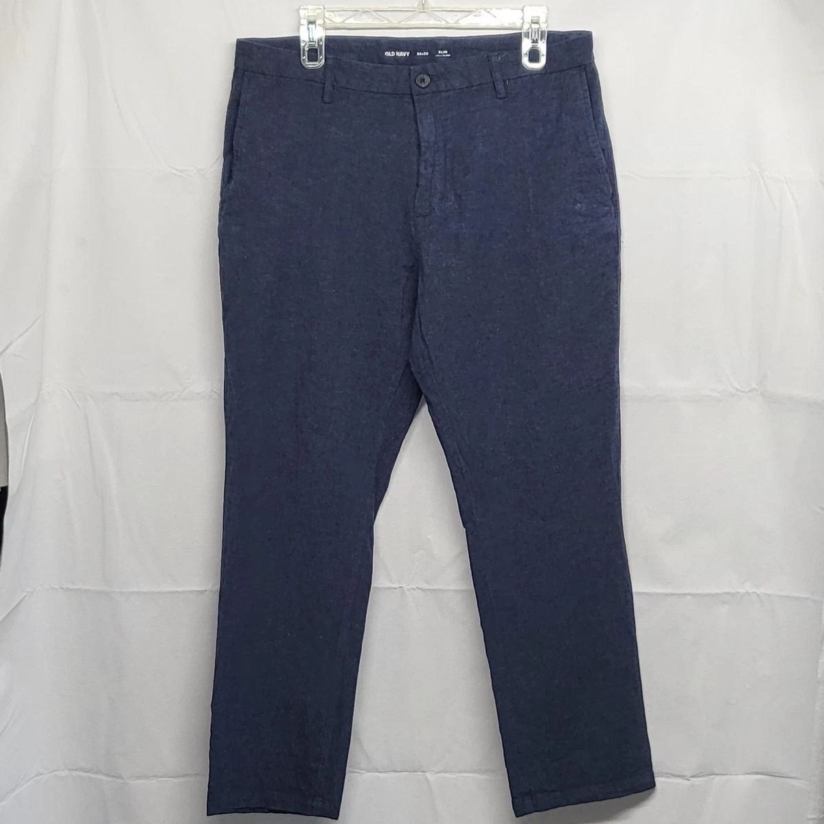 NAVY Blue Linen Pants for Men for sale | eBay