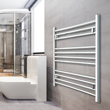 900mm Wide 600mm High Chrome Ladder Heated Towel Rail Radiator Bathroom UK