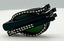 Vintage Women's Folding Cat Eye Pocket-sized Sunglasses Rhinestones Non-Rx