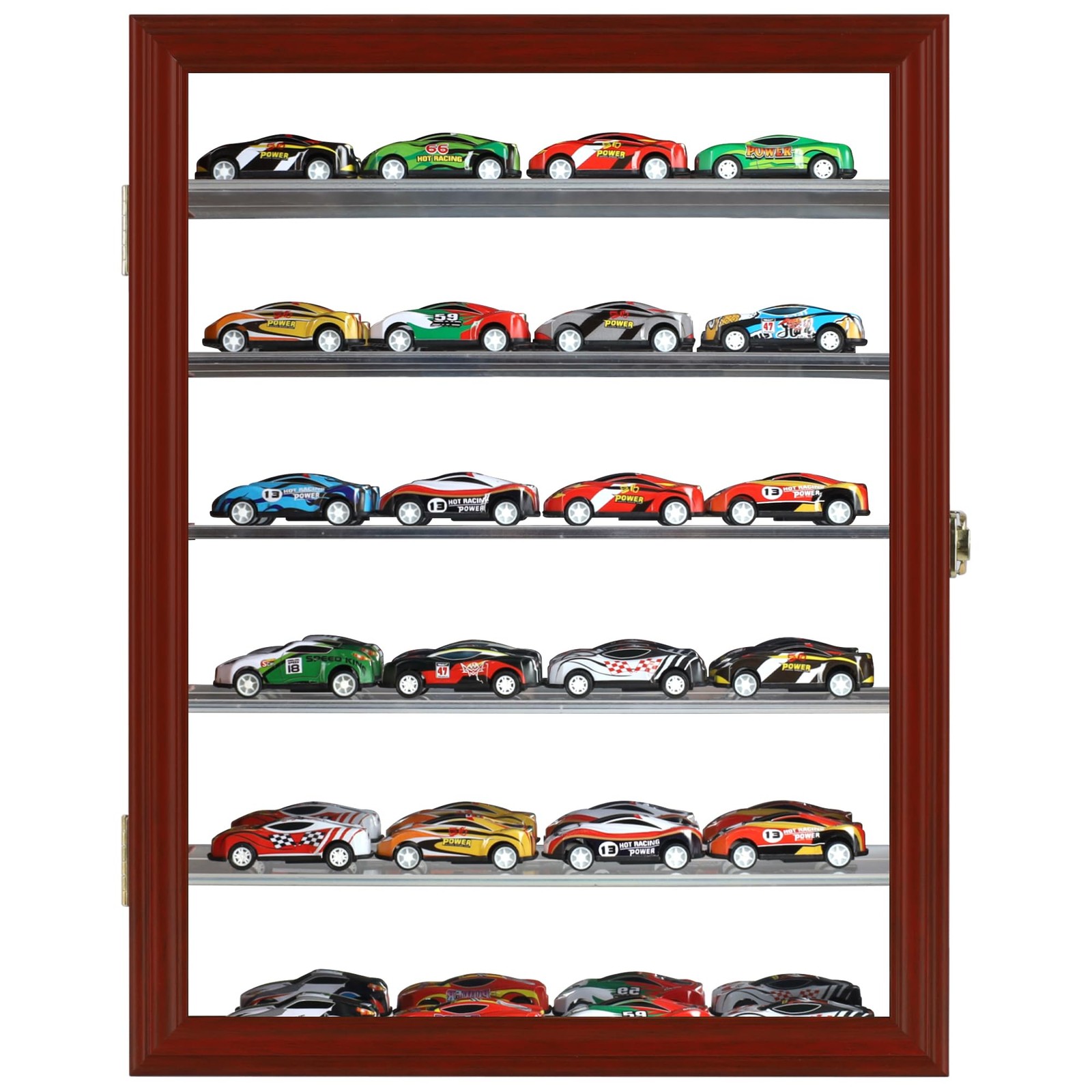 Small Curio Cabinet Display Case with Shelves Compatible with Block Toy Minif...