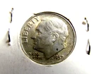 1957 D Dime "Roosevelt 90% Silver Dime" ,  Circulated  VF  wd2