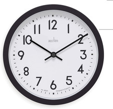 Acctim Elstow 22843 Wall Clock in Soot Black