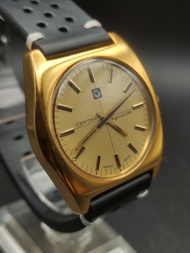 Certina Argonaut 280 Crosshair Vintage Watch | 1970/79 Manual Winding - Serviced - Foto 13 di 21